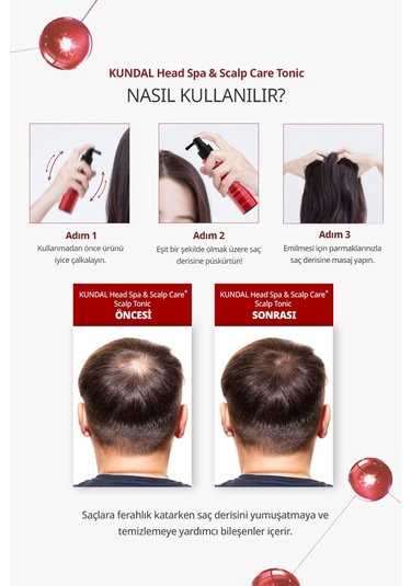 Kafein İçeren Dökülme Karşıtı Saç Derisi Güçlendirici Tonik Kundal Head Spa & Scalp Care Scalp Tonic