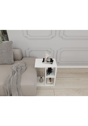 İvriz Yan Sehpa Beyaz Renk