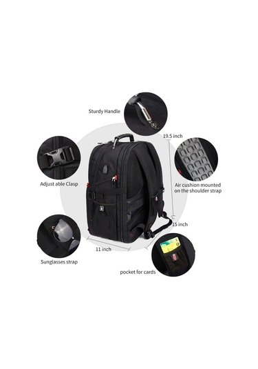 Arion C8112 Usb Şarj Portlu Büyük Kapasiteli Laptop Sırt Çantası