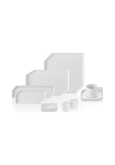 N3527 Flex 42 Parça 6 Kişilik Kahvaltı Takımı Beyaz