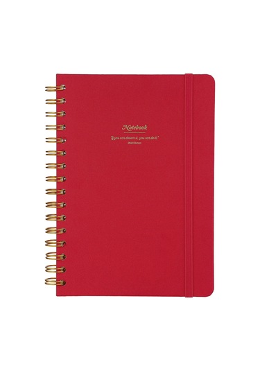 Vj Canvas Sert Kapak Spiralli Defter A5 100gr 160 Sayfa Noktalı Mor Kırmızı