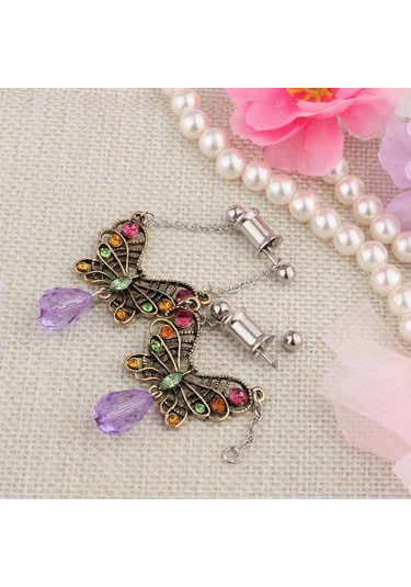 Suntek 2 Parça Paslanmaz Çelik Kelebek Kulak Tıkaçları 6mm Çok Renkli