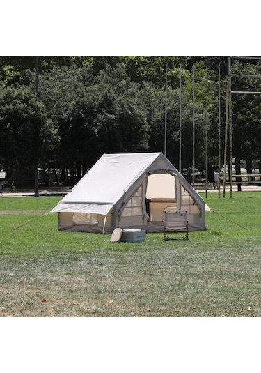 Şişme Kamp Çadırı 6-10 Kişilik Çadır Bej