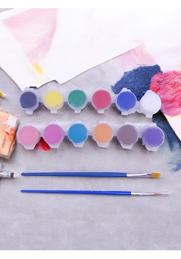 Üç Kız Kardeş, Biblo Taş Boyama Hobi Seti, 12 Renk Boya Ve Fırçal