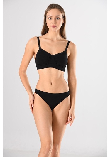 Nehirin-Iç-Giyim Mıss Fıt Kadın V Yaka Emzirme Sütyen Seamless