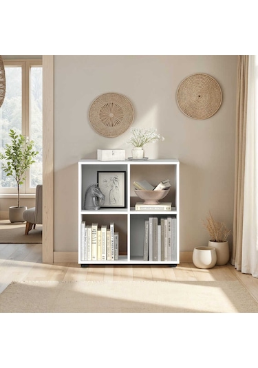 Cubic Kitaplık Beyaz 70x72x30 Cm Beyaz