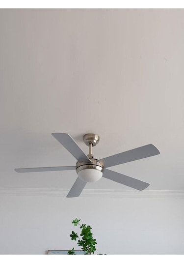 Woox İleri Geri Fonksiyonlu 5 Kanatlı Fan Ve Işıklı Uzaktan Kumandalı Tavan Vantilatörü Gri