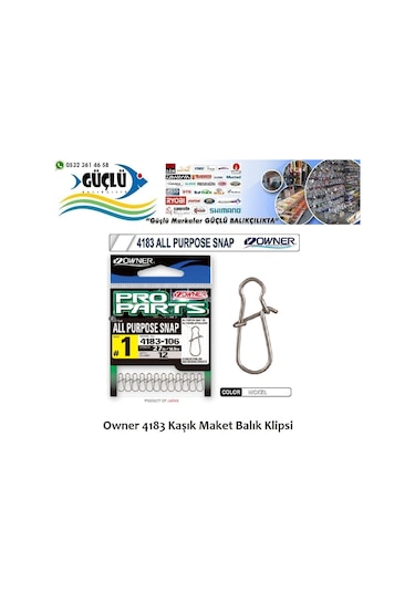 Owner 4183 Kaşık Maket Balık Klipsi No:0