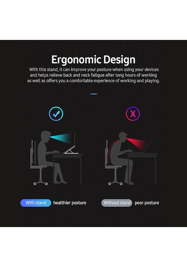 Jeehugo Laptop Ve Tablet İçin Katlanabilir Soğutucu Ayak, 7 Seviye Yükseklik Ayarı, 16 İnç Altı Cihazlar İçin Ergonomik Abs Makyaj Beyaz