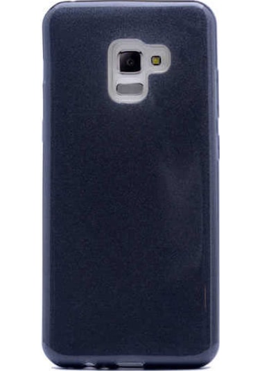 Samsung Uyumlu Galaxy A8 Plus 2018 Kılıf Zore Shining Silikon Siyah