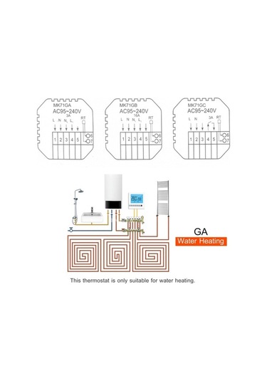 Pazly Lcd Ekranlı Su Isıtma İçin Programlanabilir Akıllı Termostat