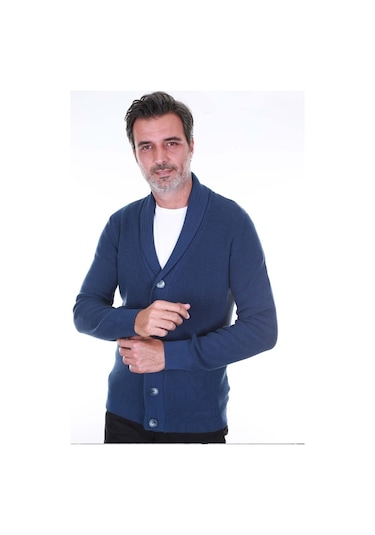 San&Fa Düğmeli Regular Fit Erkek Hırka