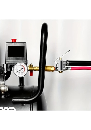 Xuweiwei 1pc Heavy Duty Dual Head Lastik Inflator Gauge 12 Inch Hava Hortumu İle Depolama Kılıfı