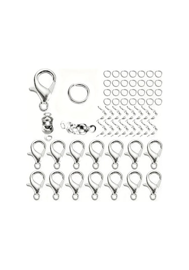 Willowhaven 60 Adet Sağlam Alaşım Istakoz Kilit Halka İle Takı Yapımı Bileklik Kolye Diğer