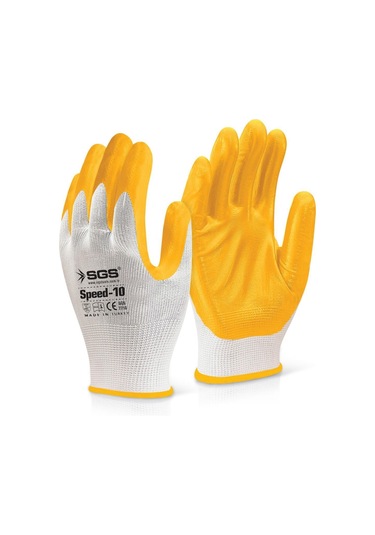 Sgs Nitril Kaplı Örme Iş Eldiveni Speed-10