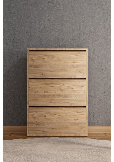 Ae-1078 Vizyon Ayakkabılık Duvara Monte Edilebilir, Atlantik Çam Atlantik - Çam