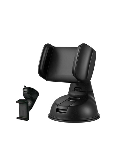 Lemestar Araç Telefon Tutucu Silikon 360 Dönen Mini Süspansiyon - Dashboard Cam Geri Görüş Ekranı Stant Abs Malzeme 5-9cm Genişlik Ayarı