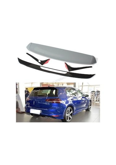 VW Golf 7 Spoiler R/gti 4 Parça Plastik  2012-2019