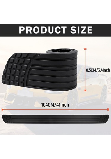 Geeksen Siyah Universal Araba Arka Tampon Koruması - Lastik Çizik Koruyucu Ve Çarpışma Önleyici Strip