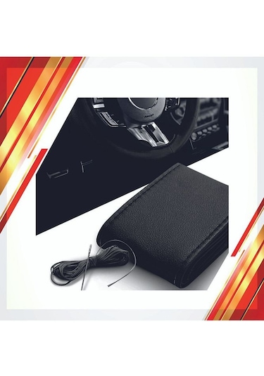 Direksiyon Kılıfı Düz Deri Dikişli Iğne Siyah Dikiş Ipi Siyah