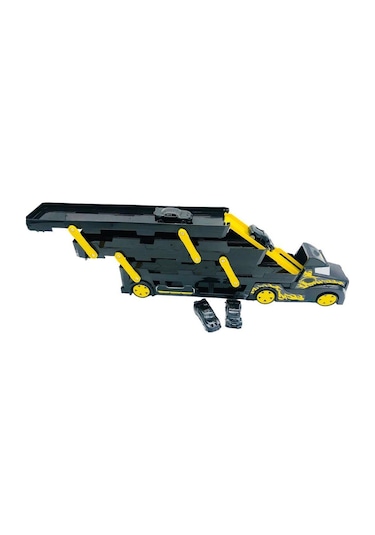 Ethem Oyuncak Siyah 3 Katlı Taşıyıcı Tır 628-3, 4 Arabalı 3 Katlı Taşıyıcı Tır