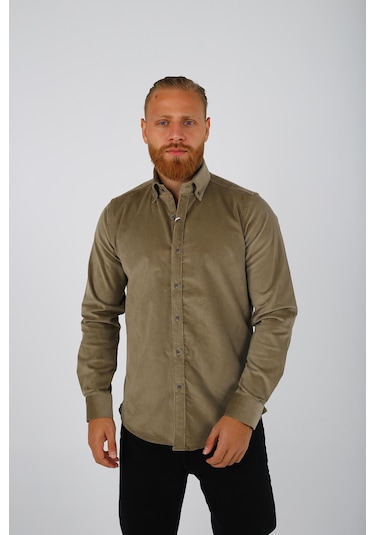 Brango 13345 Erkek Spor Gömlek Bej