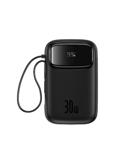 Baseus Qpow2 30w 10k Taşınabilir Şarj Cihazı Siyah Siyah