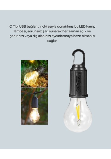 Su Geçirmez Dış Mekan Led Çadır Işığı Beyaz