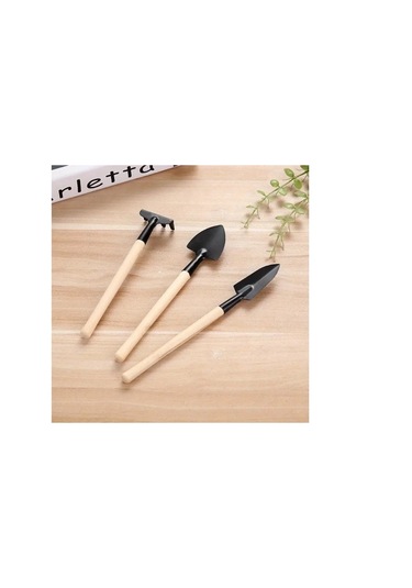 Mini Kazma Kürek Tırmık Seti - Portatif Çok Renkli