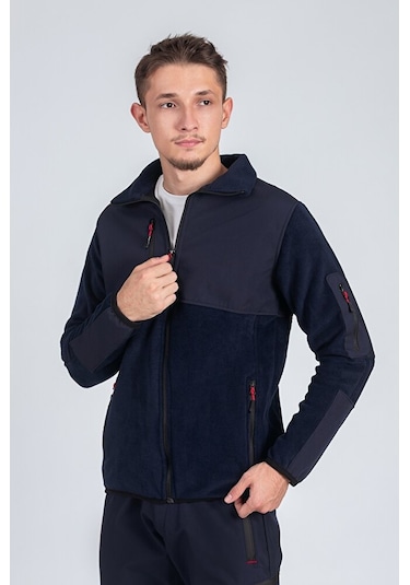 Softshell Erkek Garnili Polar Lacivert