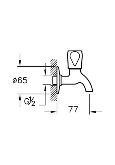 Artema A41585 Kısa Musluk Krom