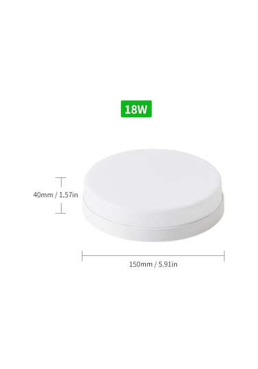 Yaozixa "18w Led Tavan Lambası - Mutfak, Yatak Odası Ve Koridor İçin Modern Aydınlatma 6500-7000k Beyaz Işık " Beyaz