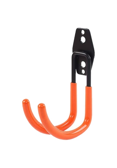 Lemestar Oranj Büyük Metal Kancalar: Bisiklet, Kaykay Ve Dış Mekan Araçları İçin Çok Amaçlı Garaj Depolama Aracı Turuncu