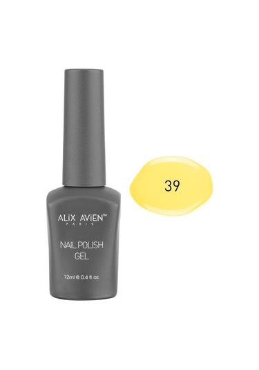 Alix Avien Uv Kalıcı Açık Sarı Jel Oje 39 Gel Polish 12 Ml