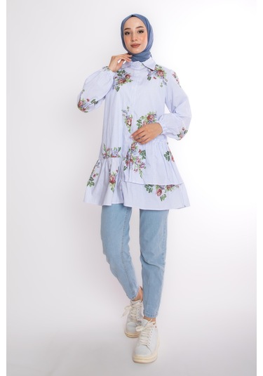 Fatma Sezen Festival Tunik Çok Renkli