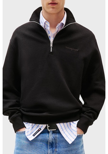 Tommy Jeans Erkek Sweat Dm0dm21880 Bds Siyah Siyah