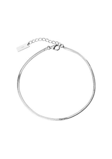 Basit Kadın Halhal Ayarlanabilir Uzatma Uzunluğu Ayak Zinciri Kolye Ayak Bilezik Şık Takı Hediye Gümüş