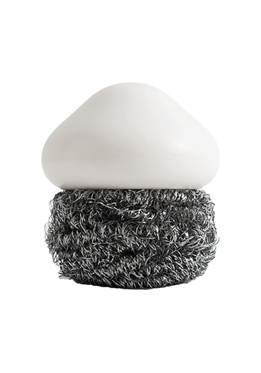 Magideal Suntek Mutfak Dayanıklı Çelik Tel Bulaşık Temizleme Topu Mavi - 7 x 7 x 8 CM Beyaz