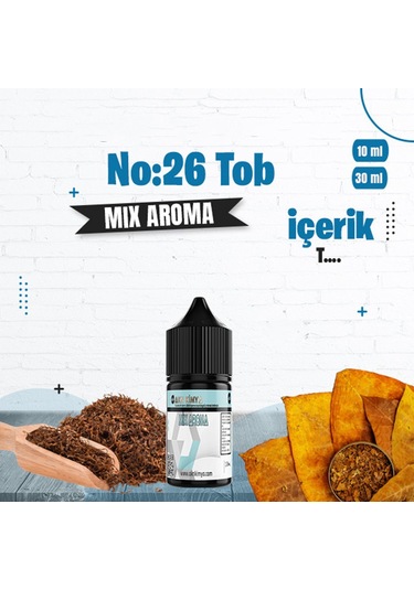No 26 Tob Yoğun Dıy Kit Gıda Aroması %25 Oranda Aroma İçerir Hazır Değildir 30 Ml