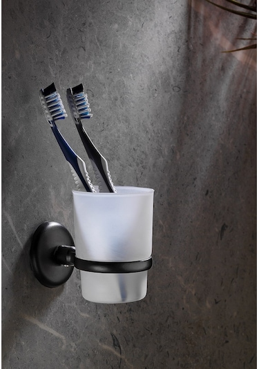 Yapışkanlı Diş Fırçalık Siyah S-105