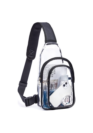 Fosenze Pvc Şeffaf Tek Omuz Çantası - Su Geçirmez, Hafif Ve Çok Amaçlı Günlük Sırt Çantası Çok Renkli