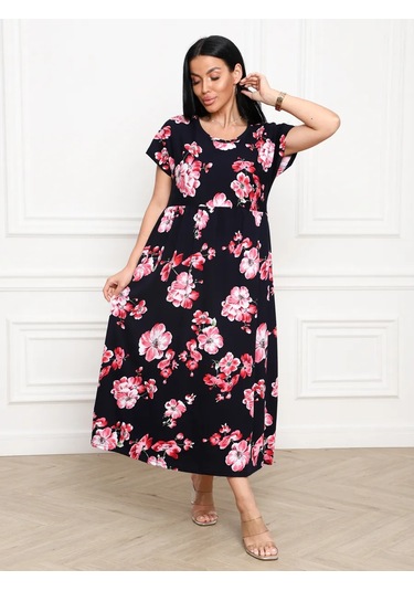 Rayantex 37 Büyük Beden Uzun Yaz Elbisesi 445037630