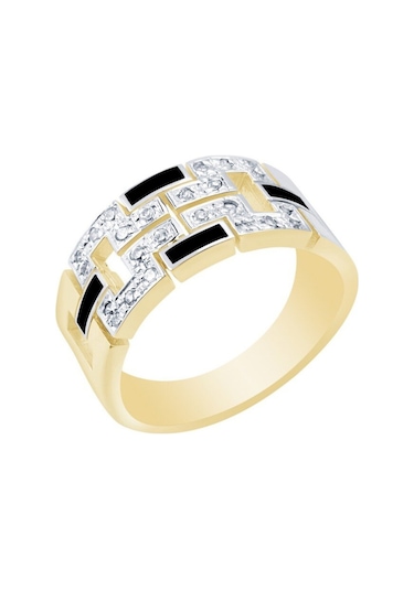 Diamond Line - Gülaylar - Sarı Altın 14 Ayar Trend Yüzük (535529352)