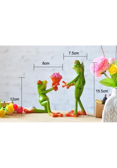 Homyl 3d Kurbağa Hayvan Reçine El Sanatları Düğün Tarif Edildiği Gibi