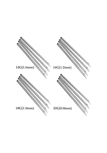 5 Adet Steril Delme İğneleri Paslanmaz Çelik Diş Açma Takı İçin Keskin Bir Kerelik Delme İğneleri A Çok Renkli
