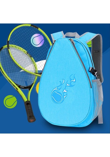 Suntek Tenis Sırt Çantası Taşınabilir Çantası, Raketi Mavi
