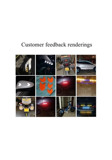 Jms Araba Aksesuarları Kendinden Yapışkanlı Koruyucu Araba Dış Gövde Yansıtıcı Etiket Bant 10 Adet Altın