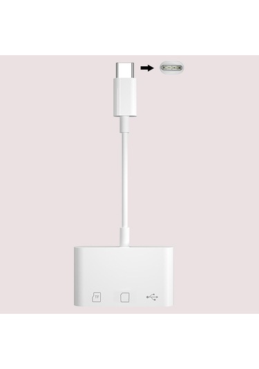Homyl 3'ü 1 Arada Usb C Tf Sd Kart Okuyucu Kamera Hafıza Kartı