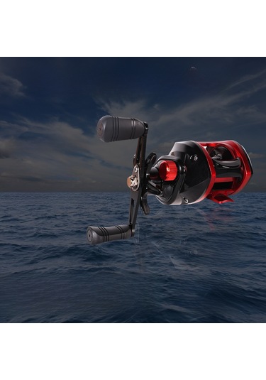 Reedark Metal Levrek Makinesi: 10 Güçlü Mıknatıslı Sol El, Uzun Atışlı, Anti-explosion Nylon Bobin, Siyah - Dayanıklı Balıkçılık Toptan