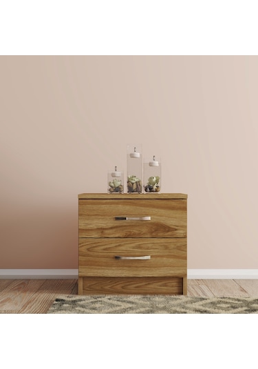 Moxen Mobilya Ceviz 2 Çekmeceli Komodin KMD2003